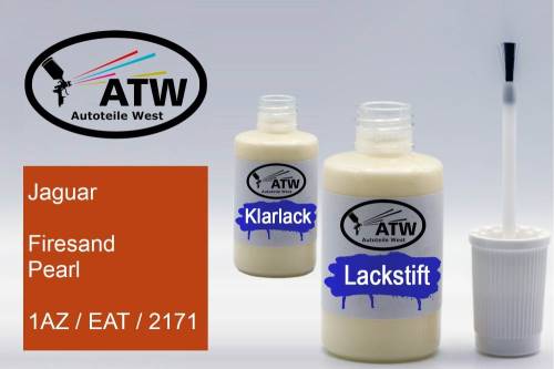 Jaguar, Firesand Pearl, 1AZ / EAT / 2171: 20ml Lackstift + 20ml Klarlack - Set, von ATW Autoteile West.